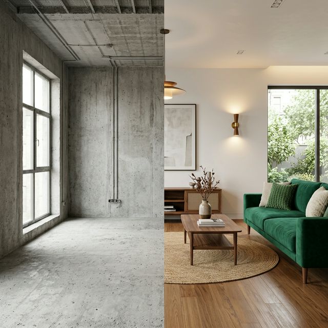 AI photo based interior redesign preview